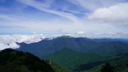 石鎚山 登山道の風景