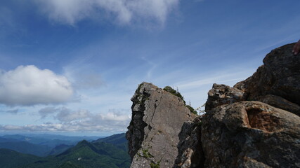 Fototapeta na wymiar 石鎚山　山頂からの風景
