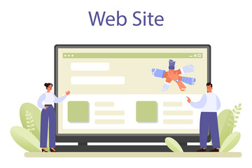 Networking online service or platform. Employees collaboration