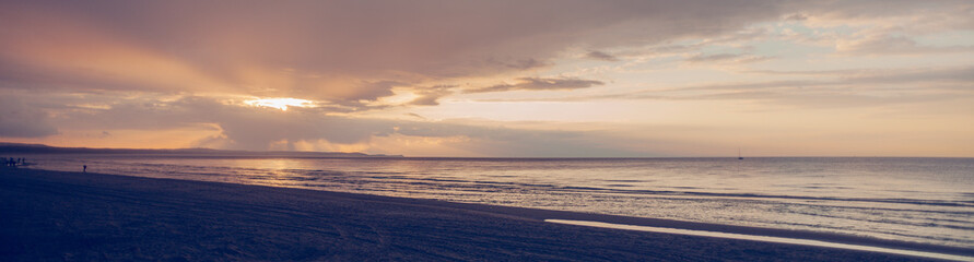 sunset over the sea panorama