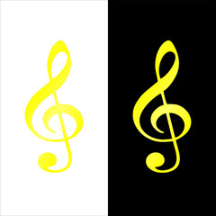 Music notes round smudge icon collage in vector shape.
Music Color Tone gold background white and Music Color Tone gold background black