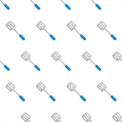 Simple seamless pattern of spatula cartoon style illustration background template vector