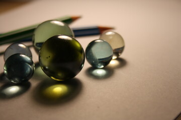 green and red beads