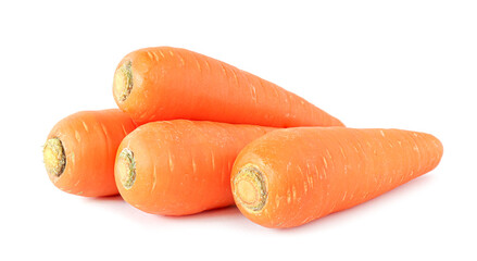 Fresh Carrots isolated on white background