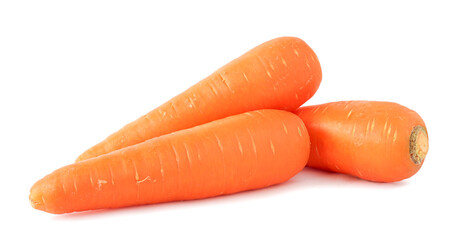Fresh Carrots isolated on white background