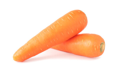 Fresh Carrots isolated on white background