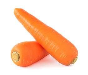 Fresh Carrots isolated on white background