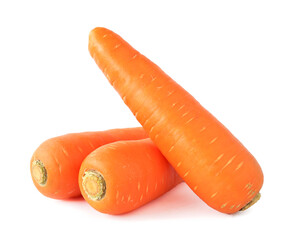 Fresh Carrots isolated on white background