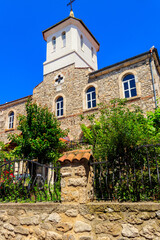 Fototapeta na wymiar Dormition church in the old town of Nessebar in Bulgaria