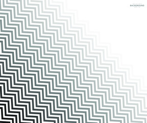 Wave, zigzag lines pattern. Black wavy line on white background. vector illustration