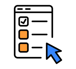 Online test line icon vector illustration.