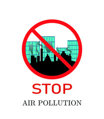 stop air pollution poster vector design on white background