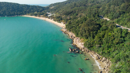 Aerial view of "Laranjeiras Beach" at Balneario Camboriu, Santa Catarina, Brazil