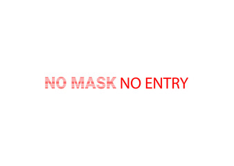 No Mask No Entry New Letter Logo and T shirt Design Template
