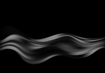 Abstract vector background luxury black cloth or liquid wave