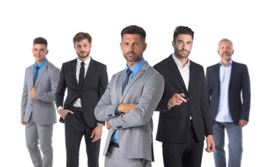 Male business team isolated