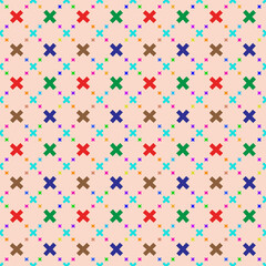 multicolored cross seamless design for pattern and background