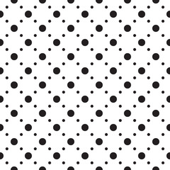 black and white polka dot seamless design for pattern and background