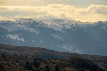 sunset in the mountains