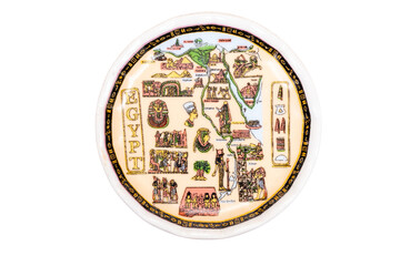 Egypt fridge travel magnet isolated on white background