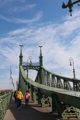 Bridge over the river, Liberty bridge, Budapest, Hungary