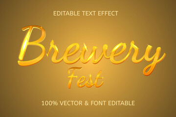 brewery fest style luxury editable text effect