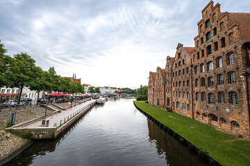 Historic Salt-storage Warehouses along the Trave in Lübeck, Germany