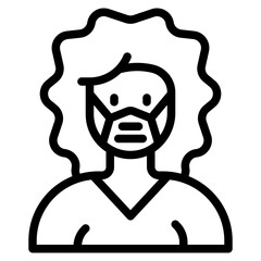 avatar outline style icon