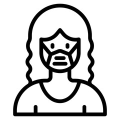 avatar outline style icon