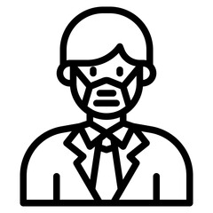 avatar outline style icon