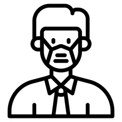 avatar outline style icon