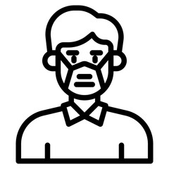 avatar outline style icon