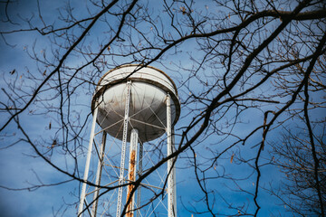 Water tower, Old Durham, North Carolina, USA.