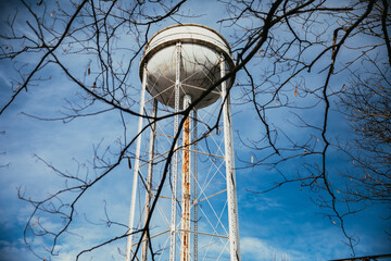 Water tower, Old Durham, North Carolina, USA.