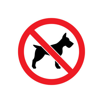 No dog allowed glyph icon
