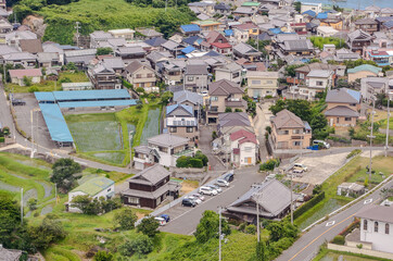 Fototapeta premium view of the japanese town