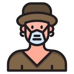 avatar color line style icon