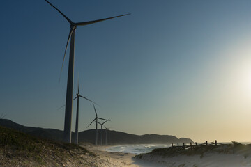 wind turbines in the Gotsu mountains