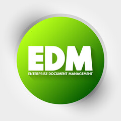 EDM - Enterprise Document Management acronym, business concept background