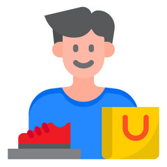 shopping flat style icon