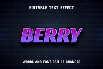 Berry text - editable text effect