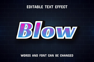 Blow text - editable text effect