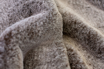 Light brown faux fur texture
