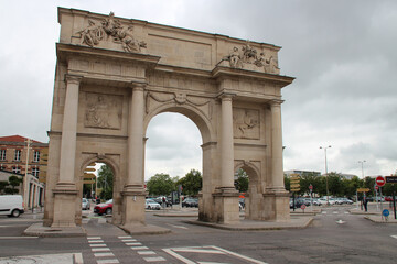 Fototapeta na wymiar sainte-catherine gate in nancy in lorraine (france)