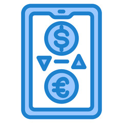 Obraz premium exchange blue style icon