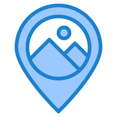 location blue style icon