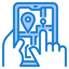 map blue style icon