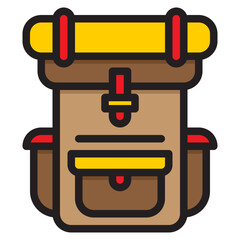 backpack color line style icon