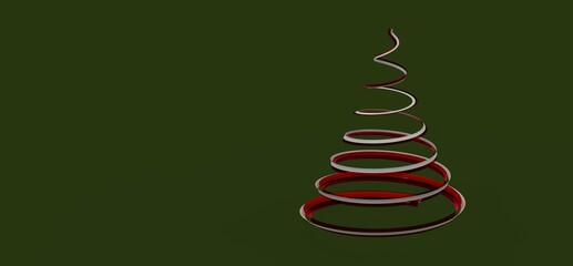 3d merry christmas card modern 3d minimal tree