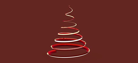 3d merry christmas card modern 3d minimal tree